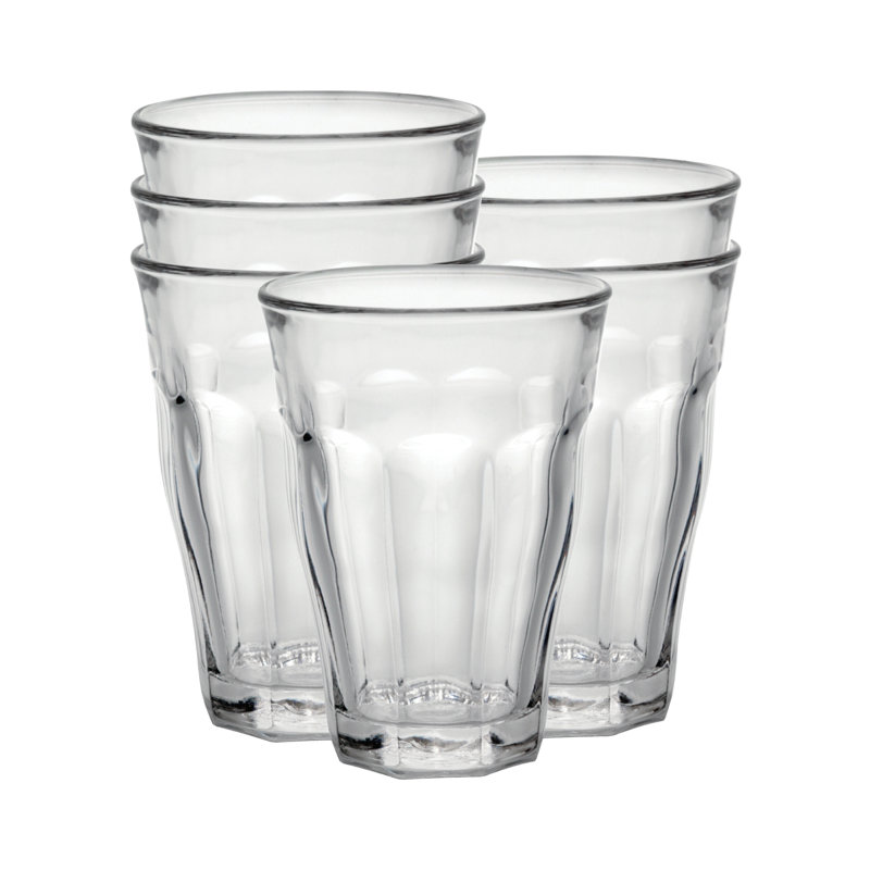 Clear Tempered Glass 16 oz French Tumbler Set