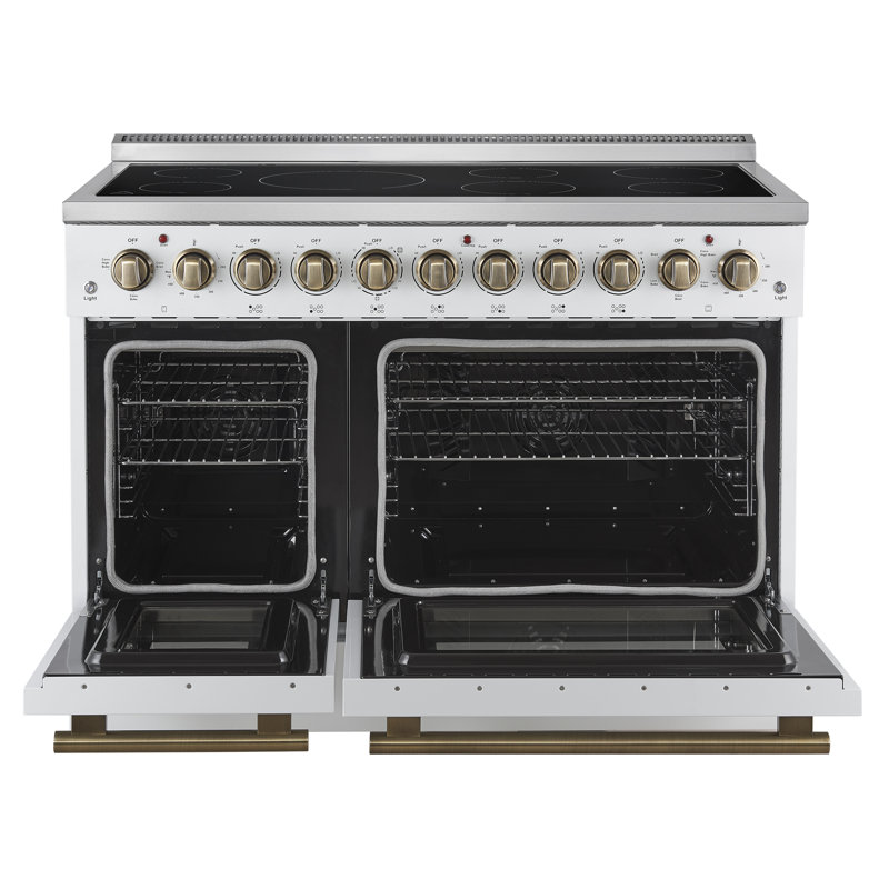 Cuisinière électrique Paolo, 48 po, blanc, Blanc