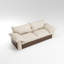 Canapé modulaire de style japonais avec méridienne réglable et repose-pieds escamotable - très grand canapé-lit convertible pour salon-129859860