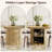 Modern Extendable Dining Table for 4-6 People with Hidden Storage, Foldable Oval Tabletop & Wood Grain Finish-1249319822