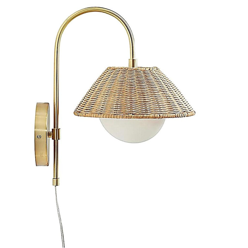 Rattan Weave Wall Sconce