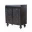 Armoire décorative Art avec 2 portes, armoire buffet avec rangement, armoire de rangement décorative patinée avec motif en relief pour le salon de la salle à manger