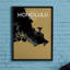 Honolulu City Map - No Frame Print-428932591