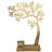 Metal Tree Silhouette Tealight Candle Holder - 12.5" - Gold