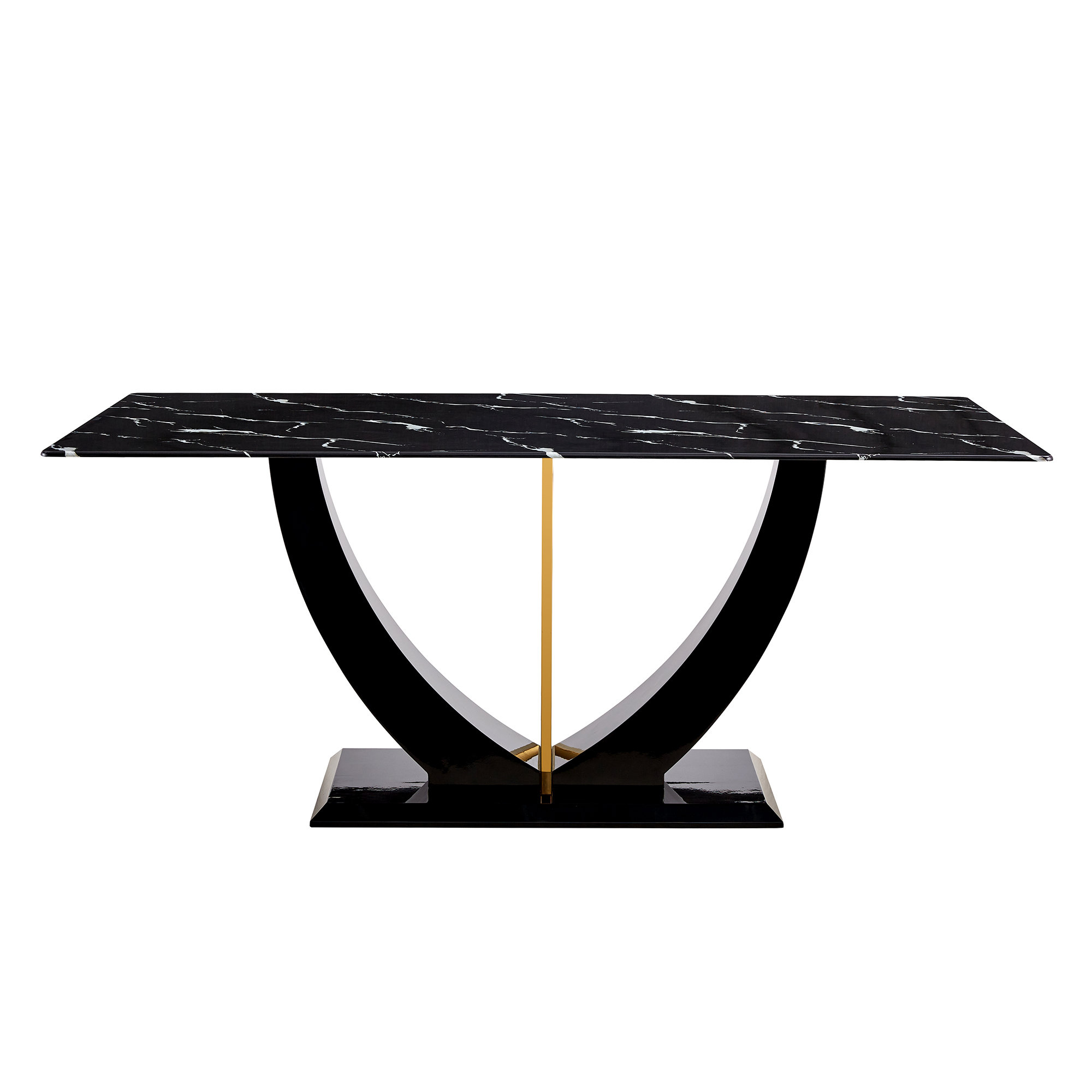 YOPENG Modern Minimalist & Luxurious Black Imitation Texture Dining ...