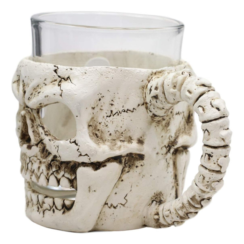 Grande tasse à café mystérieuse grinning humain crâne Kuhns