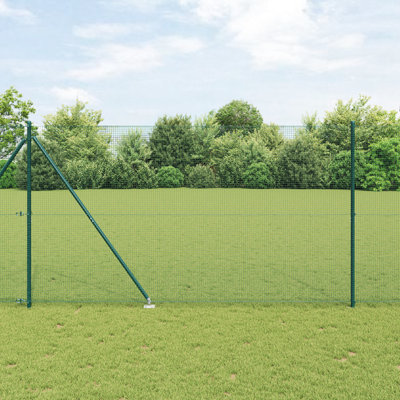 Vidaxl Welded Wire Fence With 7 Spike Posts Steel