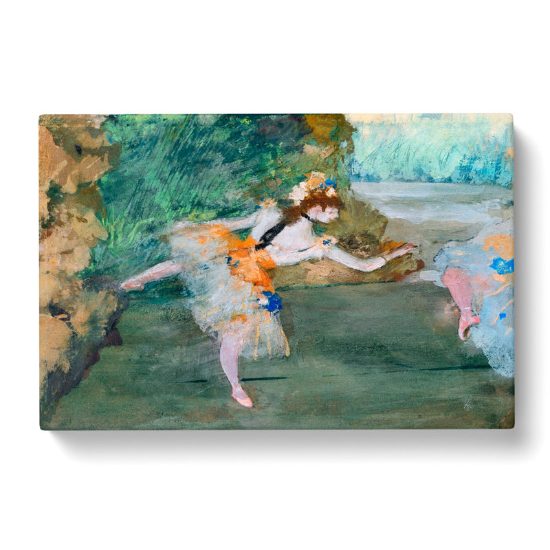Ballet Ballerina Dancer On Stage by Edgar Degas - Wrapped Canvas, 40cm H x 60cm W x 3cm D