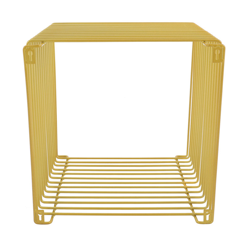 Table d'appoint carrée, table d'appoint polyvalente en fer, table de bout carrée, Doré