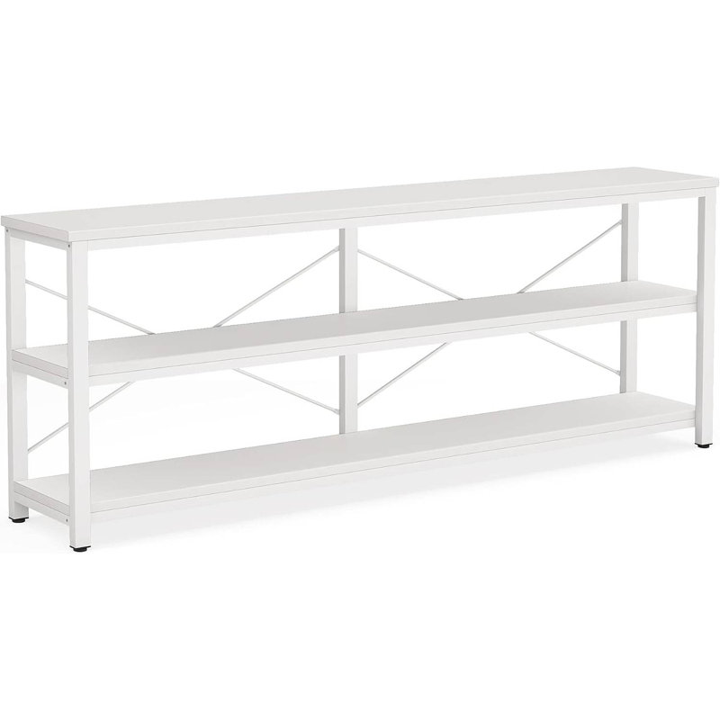 Tribesigns Classic 3-Tier Wood Console Table with Metal Frame