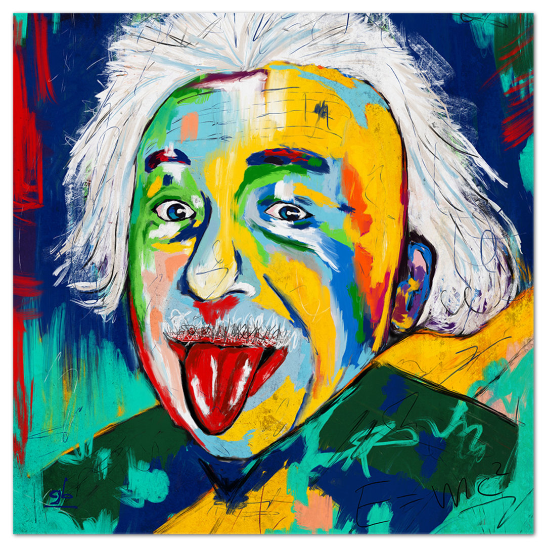 Glasbild Einstein von Giallobus