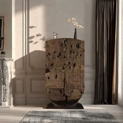 Armoire décorative en pin avec quatre tiroirs