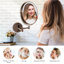 Miroir de maquillage mural 7 "avec grossissement 1X / 10X, miroir de meuble-lavabo rond à double face, conception pivotante à 360 °, bras extensible et pliable, bronze antique MNLFW70ABZ1X10X-53098050-53098054-53098055
