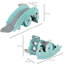 Brynulf 3-in-1 Children Kids Slide Animal with Basketball Hoop Rocker