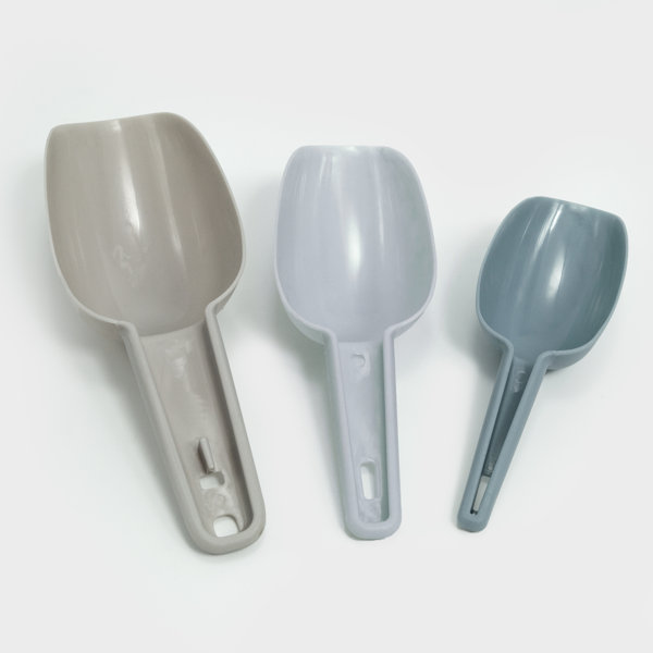 3 in 1Ice Scoop Set,Multi Purpose Plastic kitchen scoops canisters