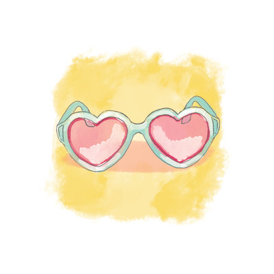 Heart Glases - Wrapped Canvas Painting
