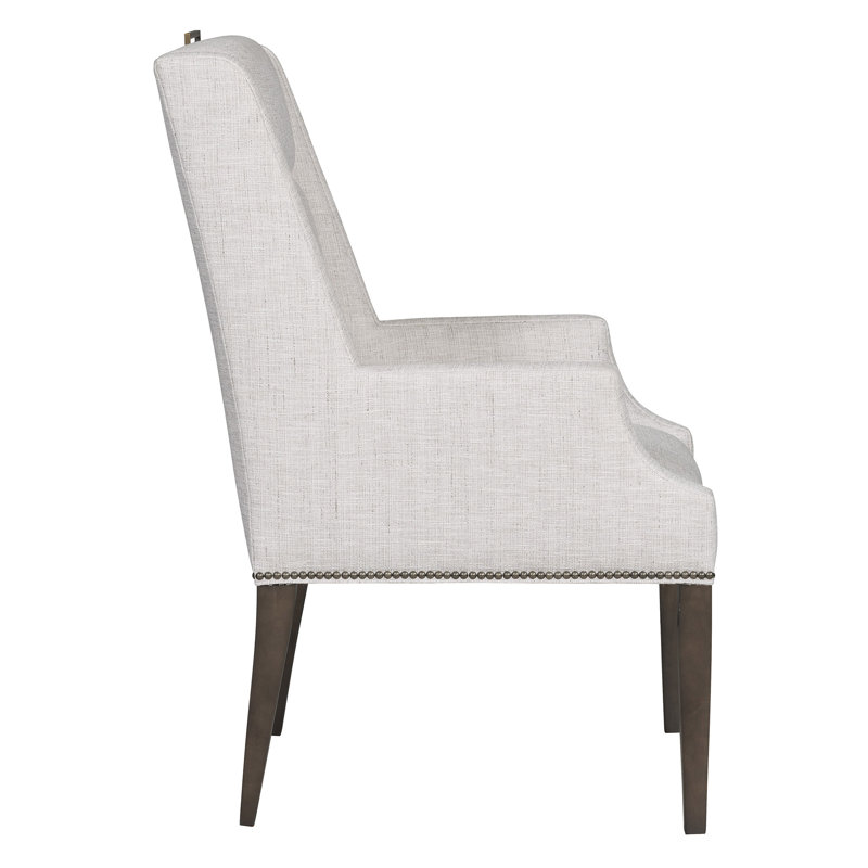 Everhart Dining Chair, Polyester Blend Tuck Linen, Hampton