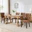 Chaise rembourrée en lin 2, café. Tissu, cadre stable, élégant. Sw6801cf Lin massif bois confortable, décoratif.-1645503888