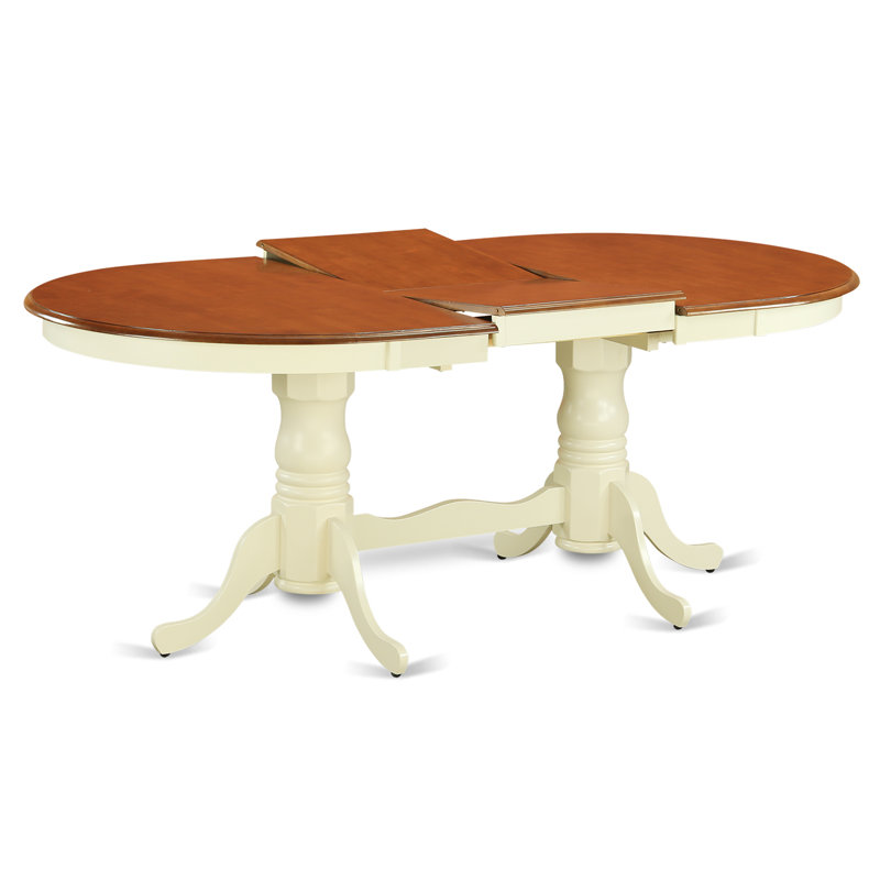 Ensemble de table de salle à manger 7 pièces 7 pièces Modernes, Babeurre / Cerisier, 7 pièces: 1 table, 6 chaises