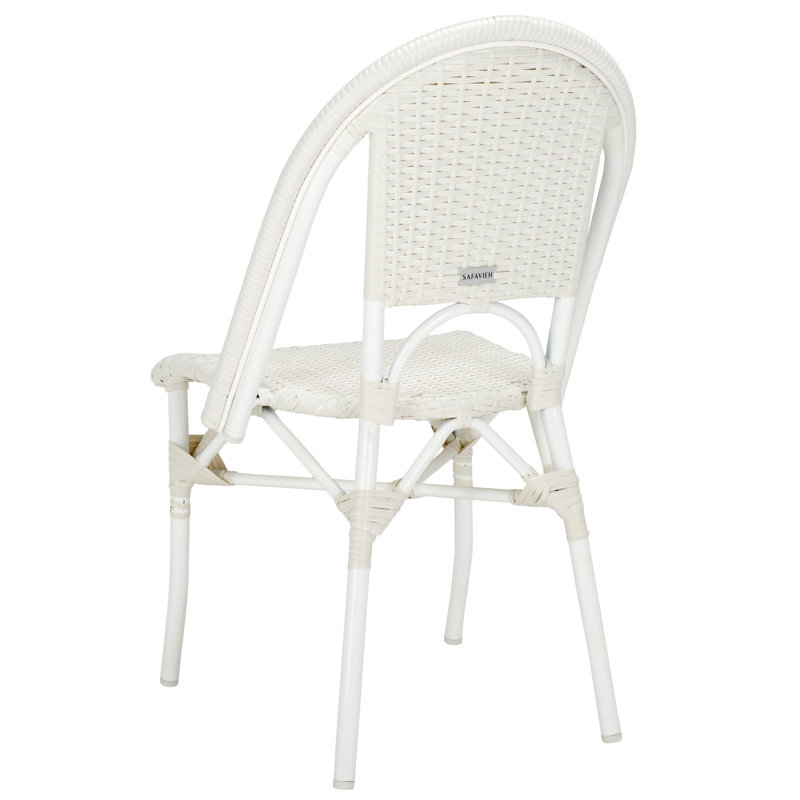 Torino Outdoor Dining Side Chair, White/White