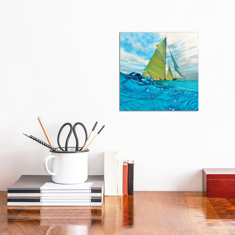 Mermaids Perspective by Antoine Renault - Wrapped Canvas Painting, 30.48cm H x 30.48cm W x 1.91cm D