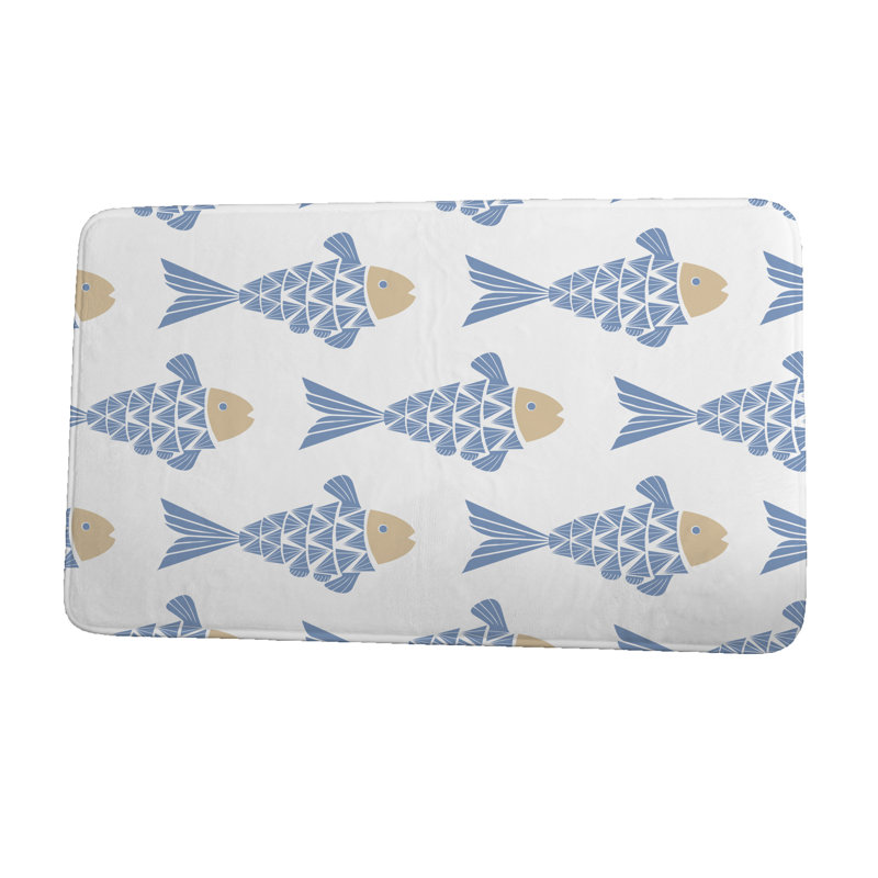 Tapis de bain Henson, l 24 po x L 17 po, Bleu