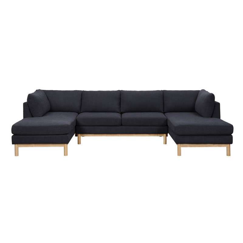 Wide Double Chaise U-Shape Sectional Sofa
