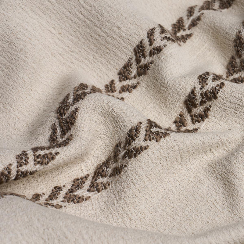 Plains Stripe Casement Fabric, Tan