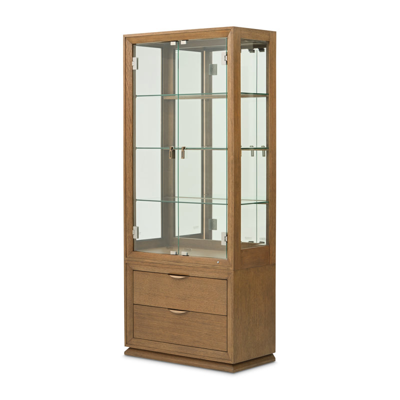 Portrait Display Cabinet - Sienna Brown