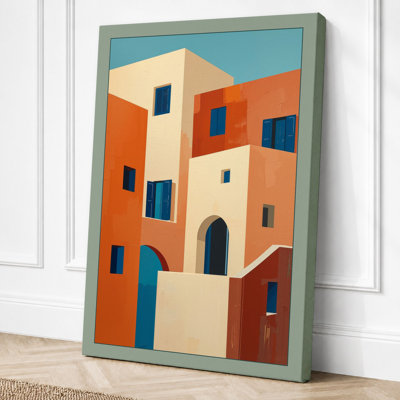 Stacked Architecture Geometric - Wrapped Canvas