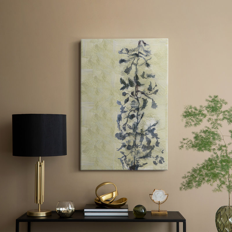 Chinoiserie 2 brun clair I - galerie Cavas sur mesure, H 27 po x l 18 po
