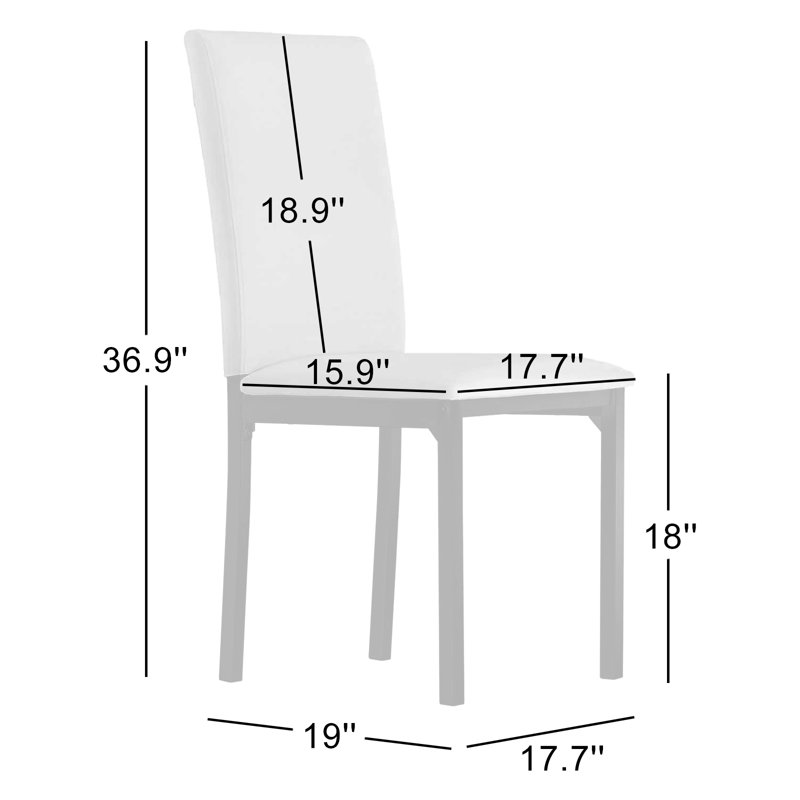 Chaise d'appoint rembourrée Aloke Mizell, Blanc cassé