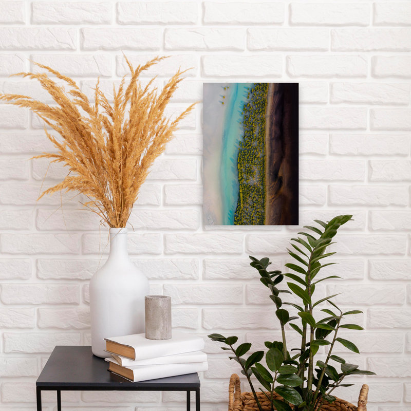 Mangrove Symphony Contemporary Beach, art mural, H 18 po x l 12 po