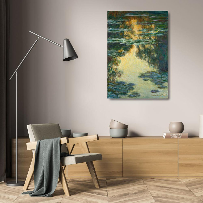 "Nymphéas" par Claude Monet - Art mural sur toile tendue avec châssis