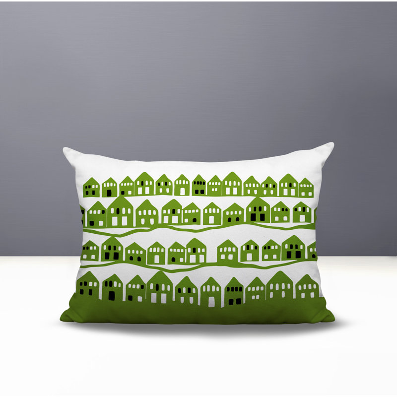 Coussin rectangulaire intérieur / extérieur Amiro, Chartreuse, Rectangle H 14 po x l 20 po