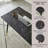 51.18" Black Marble-Style Office Desk-422369378
