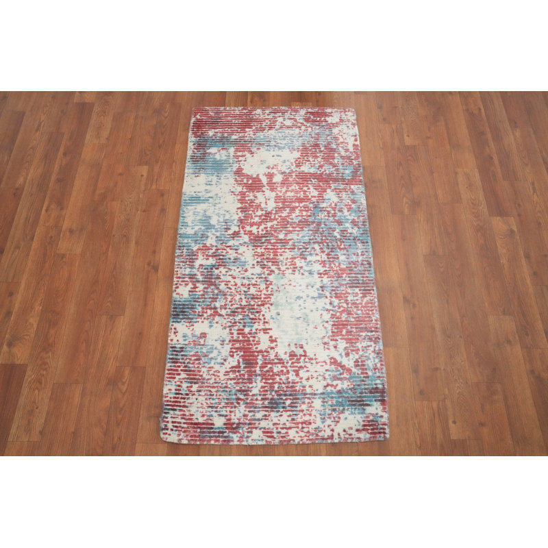 Abstract Distressed Look Abstract Rug 2x4