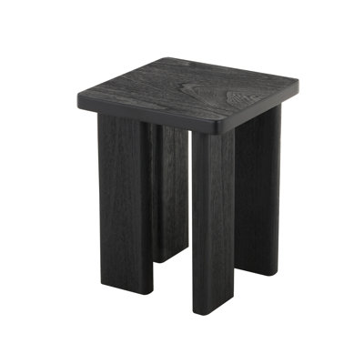 Cole And Grey Wood Handmade Side End Accent Table With Square Tabletop