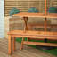 Gillian Outdoor Rectangular Wooden Garden Dining Table, 2 Benches With Parasol And Base Set-125188629-125188633