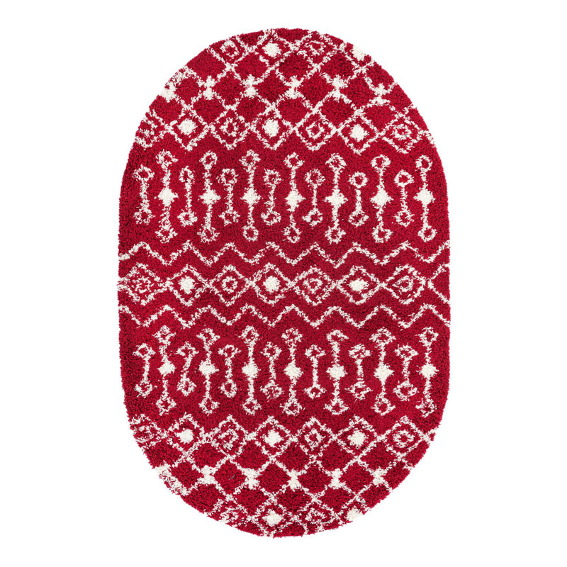 Griego Geometric Indoor Rug, Oval 5'3" x 8'