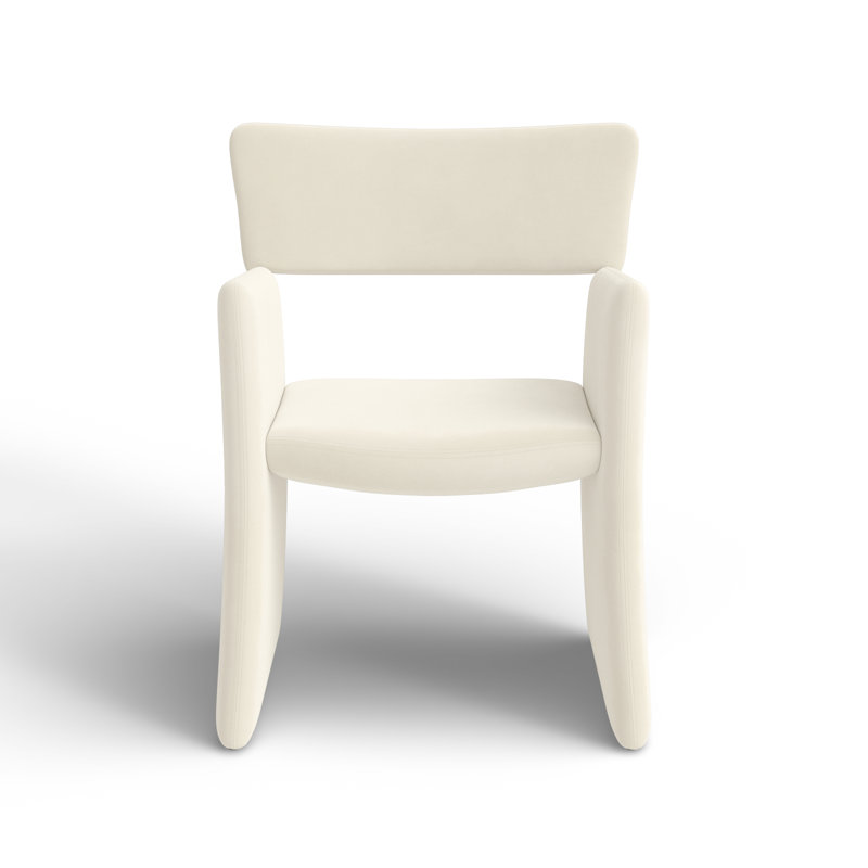 Fauna Velvet Dining Chair, Cream