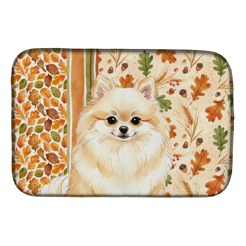 Cream Pomeranian Heirloom Fall Dish Drying Mat