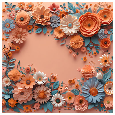 Tapisserie murale arrangement floral - Décoration murale florale