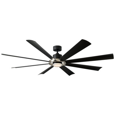 Ventilateur de plafond intelligent d'intérieur / extérieur à 8 pales Aura avec kit d'éclairage à DEL réglable CCT 2700K-3000K-4000K-5000K et télécommande inclus