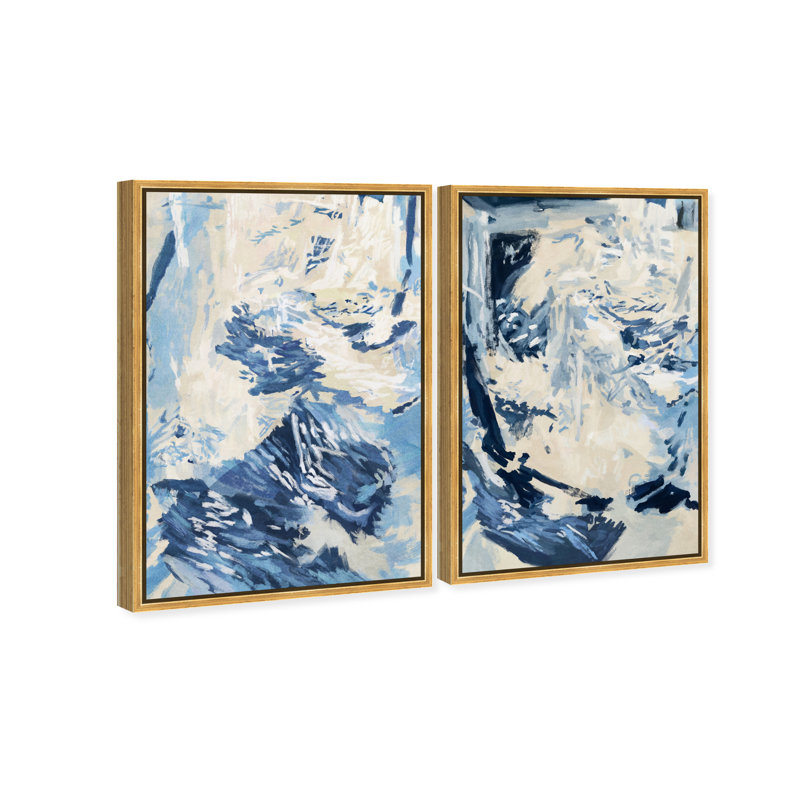 Coastal Feel Set Set by Oliver Gal, 25"H x 37"W, Gold Floater Frame