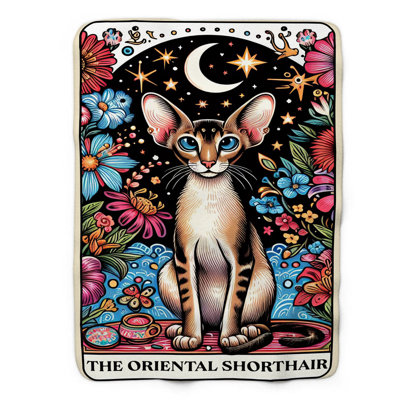 The Oriental Shorthair Tarot Card - 1 Piece Premiu Throw Blanket