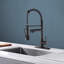 Kitchen Faucet With Pull Down Sprayer, Touch On Single Handle 2- Function Stainless Steel Spring Neck, Single Hole Installation For Residential, Commercial, RV, Bar & More, Matte Black-118610640