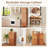 2-Door Storage Cabinet w/ Adjustable Shelves Kitchen Buffet Cabinet w/ 2 Doors