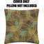 Indoor / Outdoor Ikat Brown Square Cushion Cover-1941150501