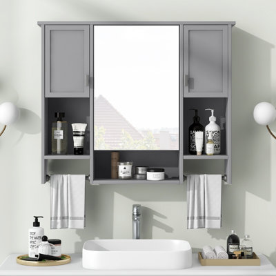 Armoire de salle de bain murale avec miroir